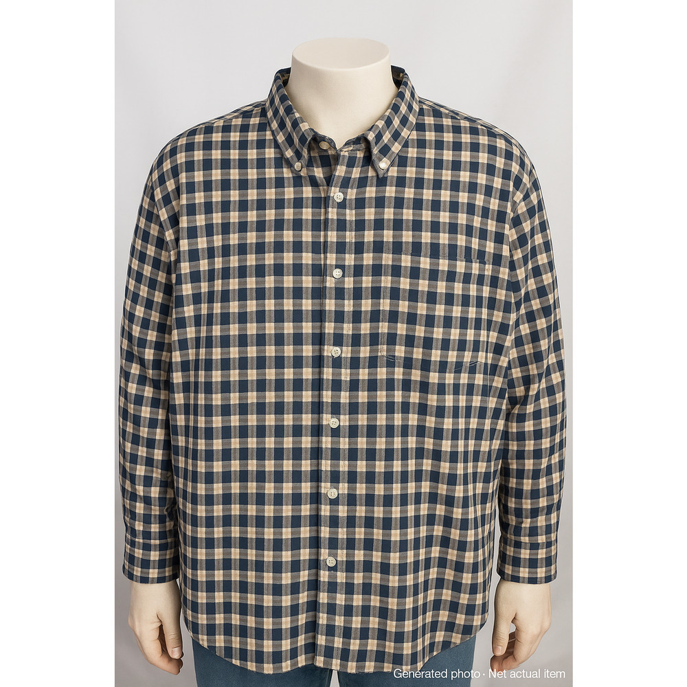 Oak Hill Wrinkle Free Plaid Button Down Shirt Cool Dry Casual Outdoors 5XL